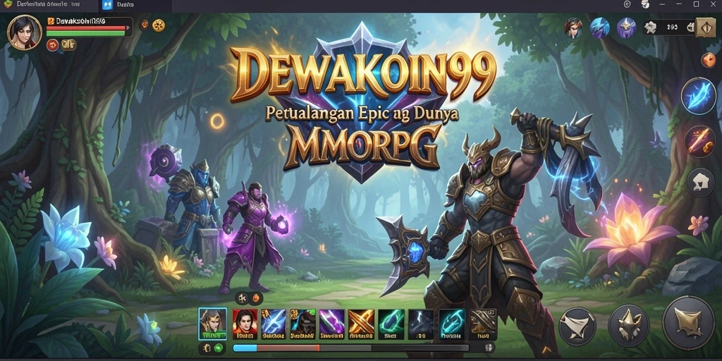 Tampilan gameplay mendebarkan di dunia <strong>DEWAKOIN99</strong> MMORPG.