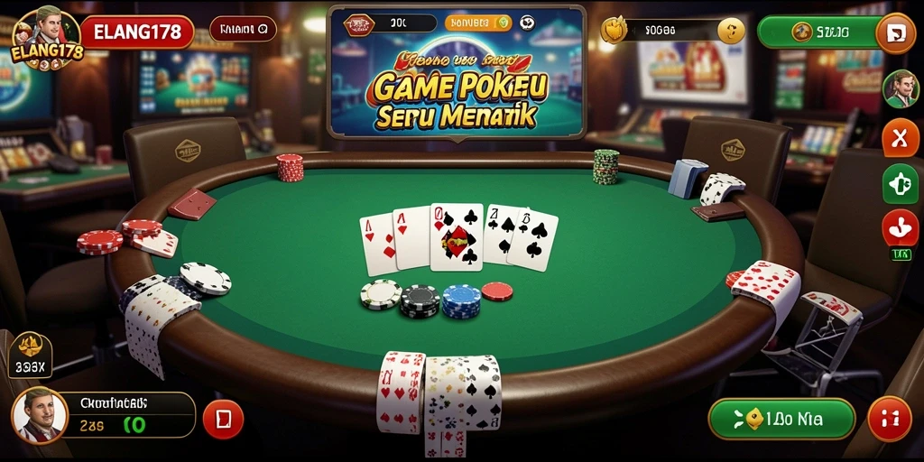 Tampilan gameplay ELANG178 yang seru dalam permainan Poker.