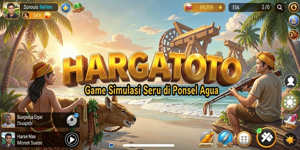 Tampilan menarik dari gameplay HARGATOTO yang seru.