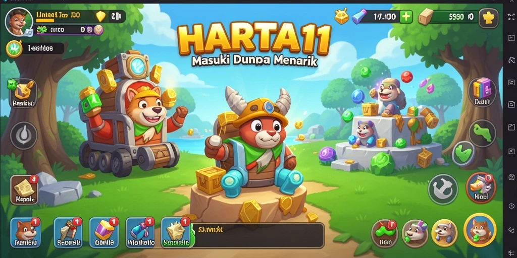Tangkapan layar HARTA11 menampilkan aksi gameplay Idle yang menarik dan menawan.