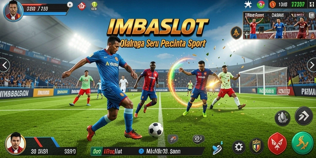 Screenshot menunjukkan gameplay seru di IMBASLOT dengan aksi olahraga yang mendebarkan.