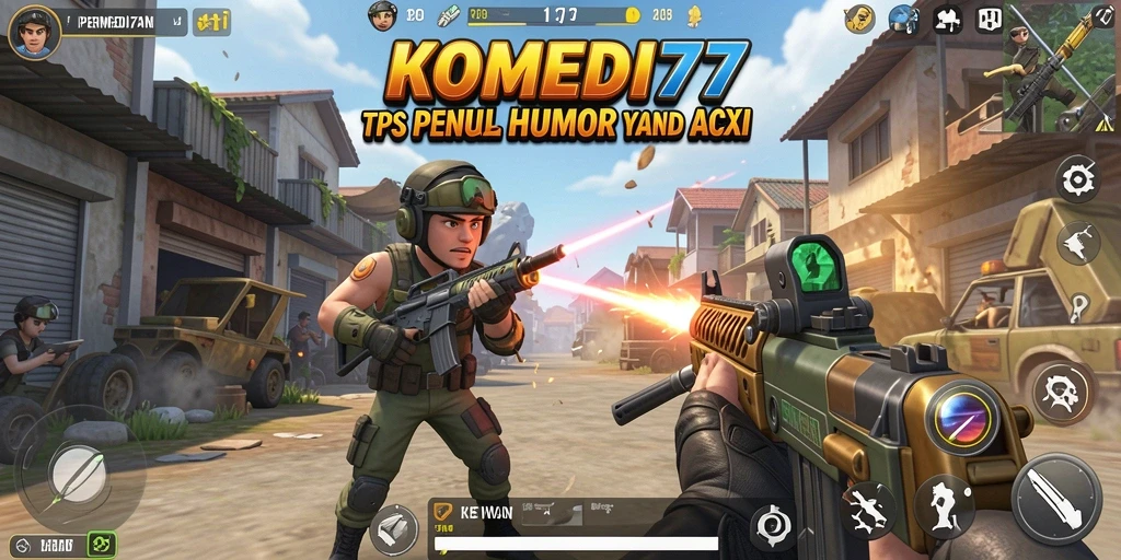 Tampilan gameplay penuh aksi dan humor yang menghibur.
