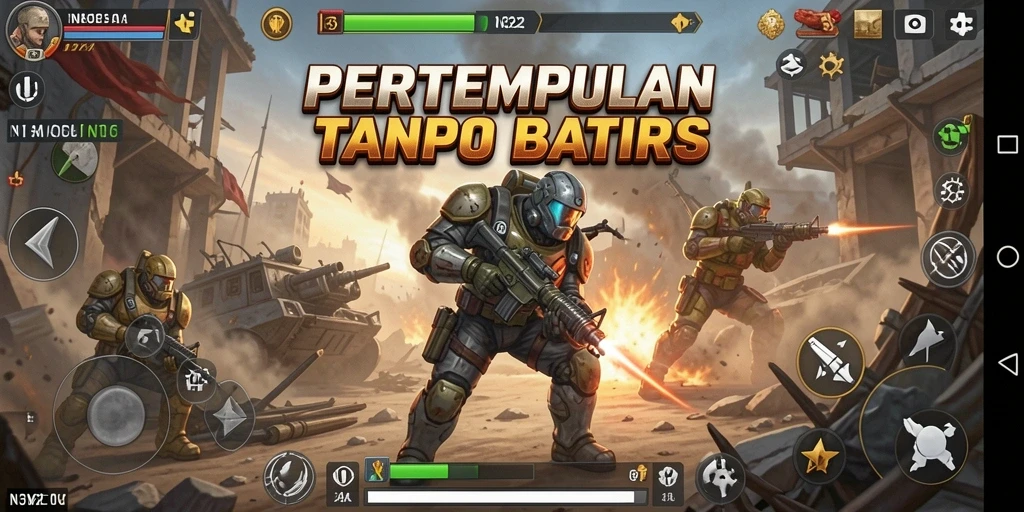 Screenshot utama N32 menampilkan aksi pertempuran yang mendebarkan.