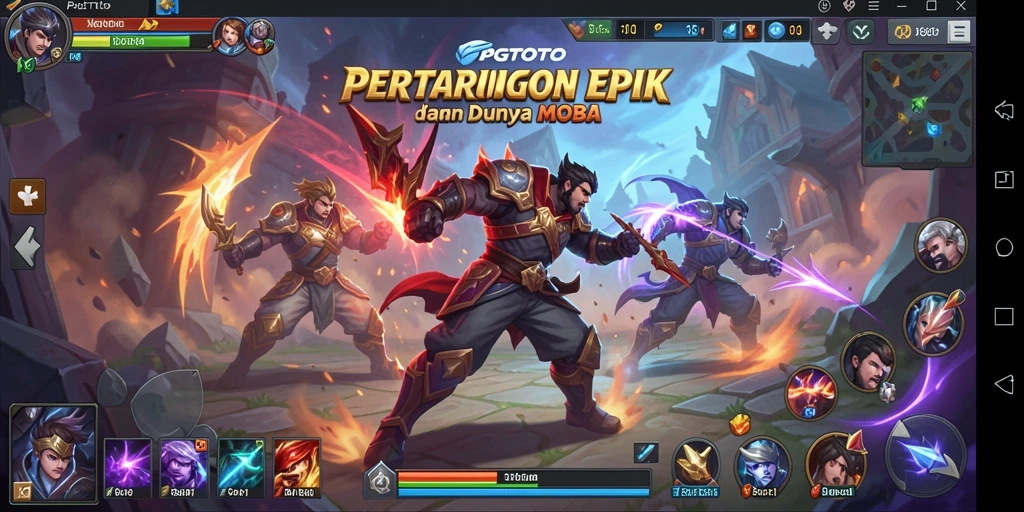 Gameplay PGTOTO yang seru dan kompetitif dalam MOBA.