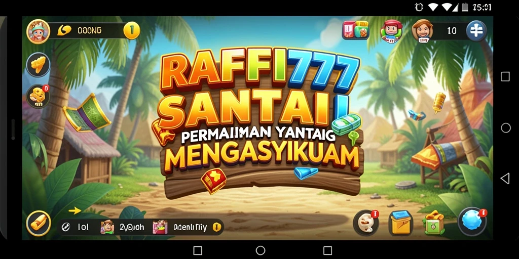 Tampilan gameplay mengasyikkan dari RAFFI777 dengan interaksi pengguna.