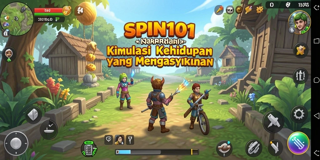 Tampilan gameplay SPIN101 yang menarik dan interaktif.