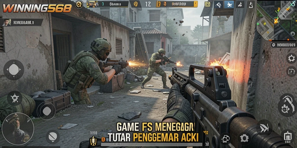 Gameplay WINNING568 yang intens dan menegangkan saat bertempur.