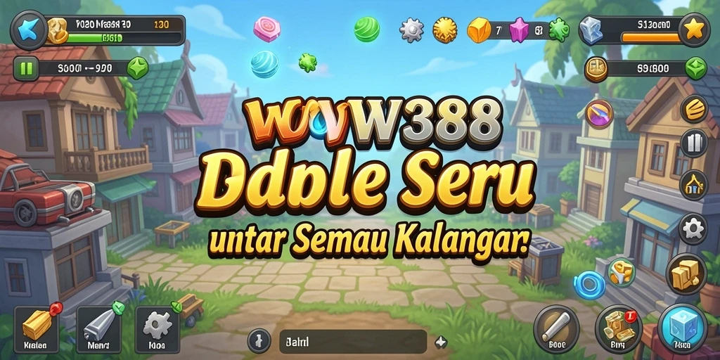 Tampilan gameplay WOW388 menampilkan elemen manajemen yang menarik dan interaktif.