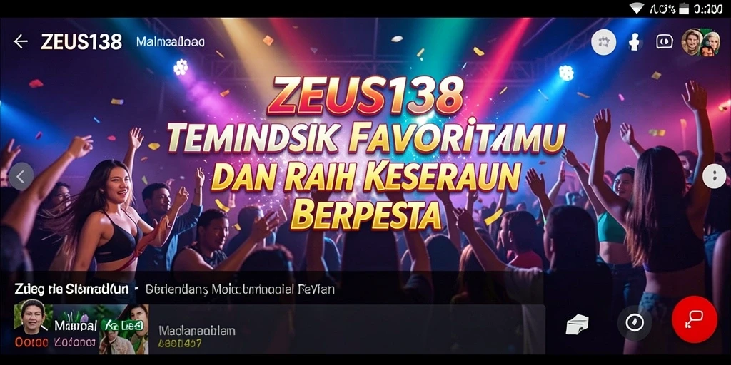 Screenshot utama ZEUS138 menunjukkan gameplay musik yang interaktif.
